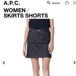 A.P.C. Standard Skirt in Indigo, Size 40